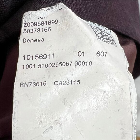 Hugo Boss Denesa Piped Sleeveless Sheath Dress 8 Burgundy Minimalistic - Picture 10 of 12